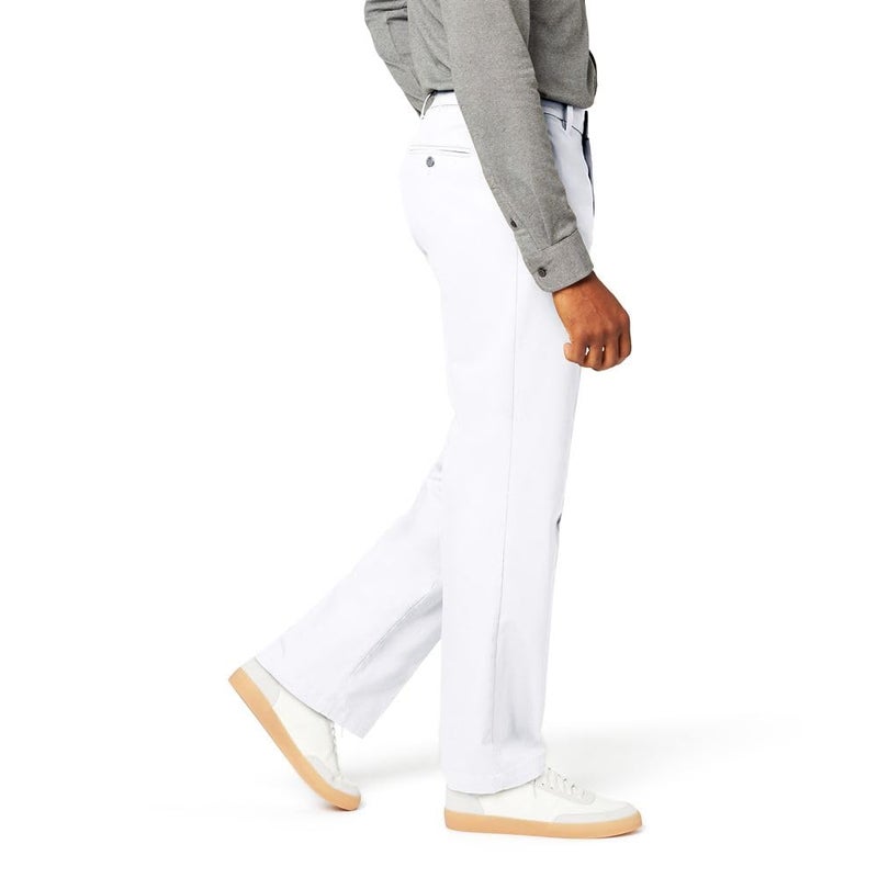DockersÂ® Men's Classic Fit Signature Khaki Lux Cotton Stretch Pants (Regular and Big & Tall), Paper White, 40W x 34L - Image 3